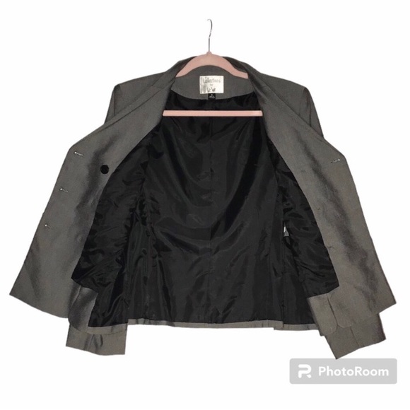 Vintage Steel Gray Long Skirt Suit Set Women’s Size 10 Like New - Picture 3 of 9